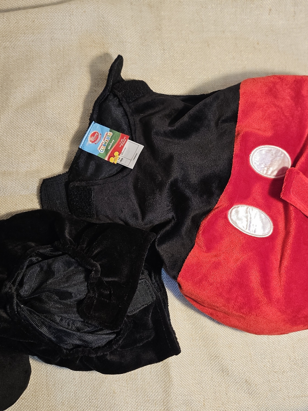 Disney Mickey Mouse ,Black and Red Character onesies with White Accents